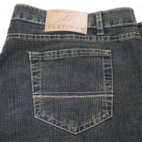 MEN'S MODE PLATINUM DARK GRAY JEANS - Picture 7 of 8